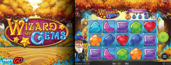 Play'n GO Wizard of Gems Mobile Slot Screenshot