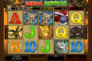 Mega Moolah Mobile Slot - Microgaming
