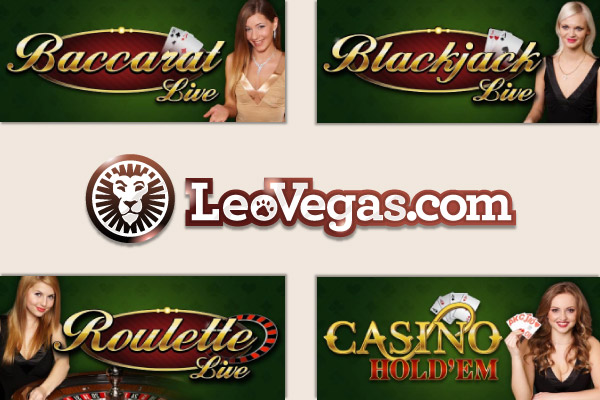 Leo Vegas Adds Live Casino Games including Baccarat, Blackjack, Roulette and Casino Hold'Em