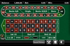 Example of an European Roulette Table on Mobile
