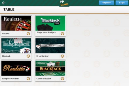 Paddy Power Games Mobile Casino Table Games