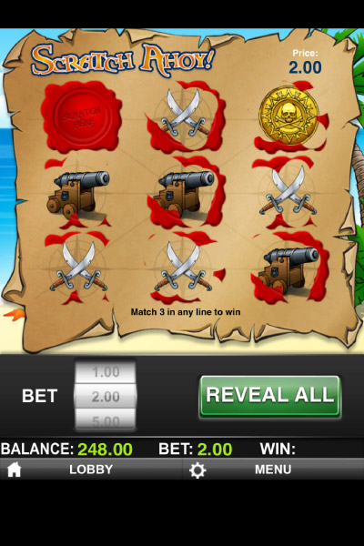 Scratch Ahoy Mobile Scratch Card