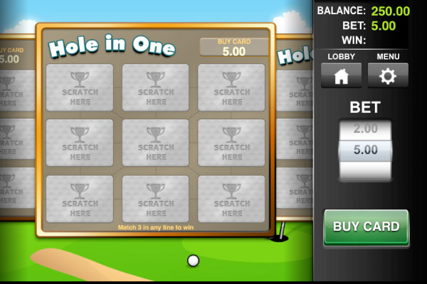 Hole in One Mobile Scratch Card Select