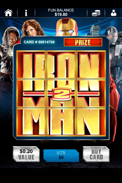 Iron Man 2 Mobile Scratch Card