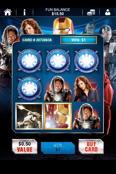 Iron Man 2 Mobile Scratch Card Win