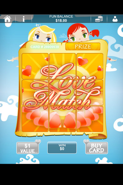 Love Match Mobile Scratch Card Screenshot