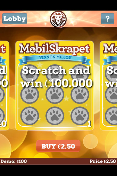 MobilSkrapet Mobile Scratch Card Select