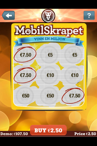 MobilSkrapet Mobile Scratch Card Win