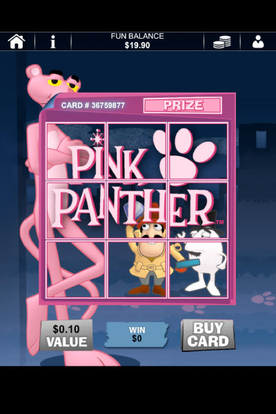 Pink Panther Mobile Scratch Card Screenshot