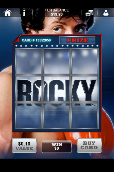 Rocky Mobile Scratch Card Screenshot