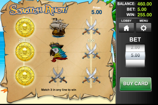 Scratch Ahoy Mobile Scratch Card Big Win