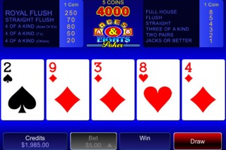 Mobile Video Poker Aces & Eights