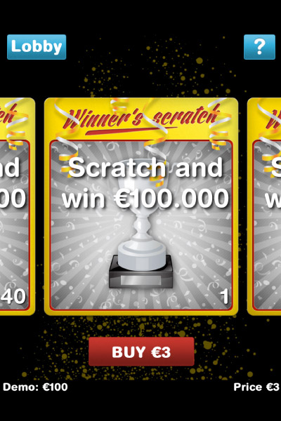 Winner's Scratch Mobile Scratch Card Select