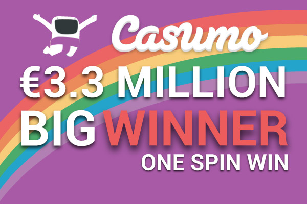 One Lucky Spin Leads to €3.3 Million Win at Casumo Casino