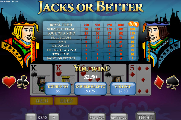 Playtech Jacks or Better Mobile Video Poker Win