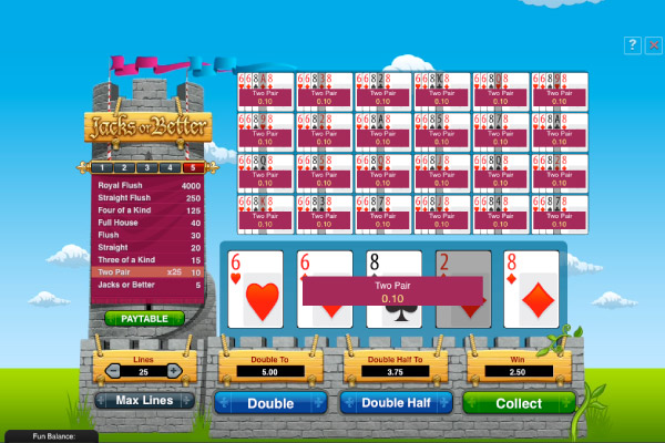 Viaden Jacks or Better Multi Hand Win