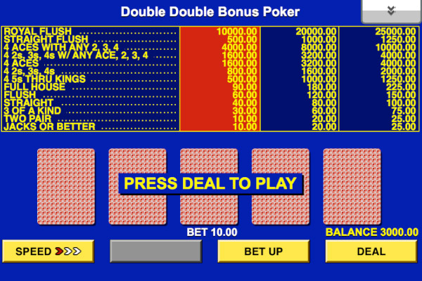 Double Double Bonus Poker Screenshot