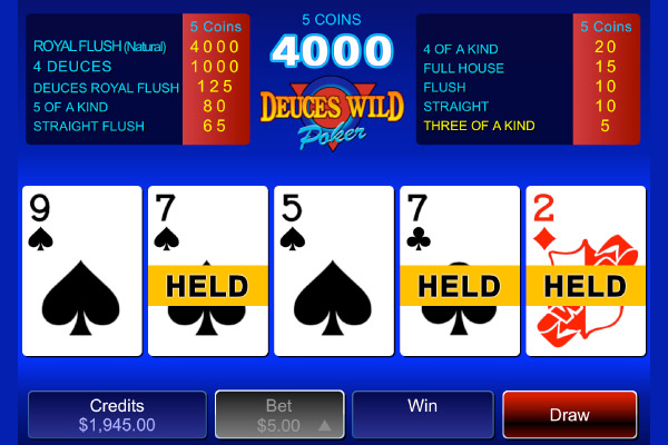 Deuces Wild Video Poker Wild Deuce
