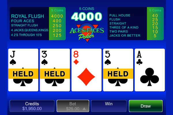 Aces & Faces Poker Hand