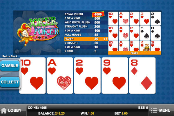 Joker Poker Mobile Video Poker Flush