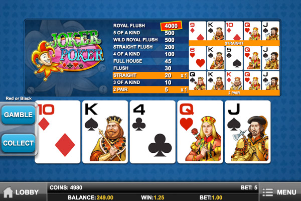 Joker Poker Mobile Video Poker Winning Hands