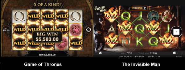 Game of Thrones and The Invisible Man Screenshots