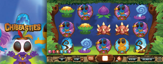 Chibeasties Mobile Slot Game and Logo