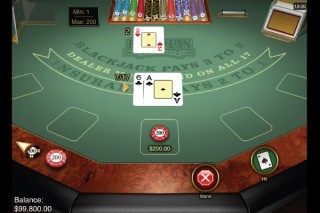 Microgaming European Blackjack Table