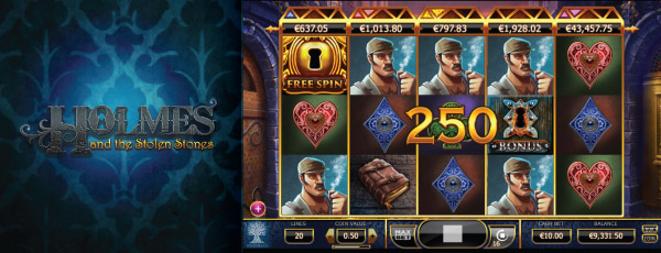Holmes And The Stolen Stones Mobile Slot Screenshot