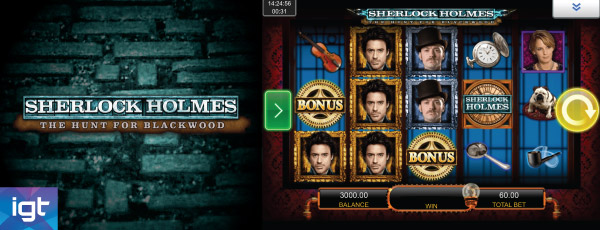 IGT Sherlock Holmes Mobile Slot Screenshot