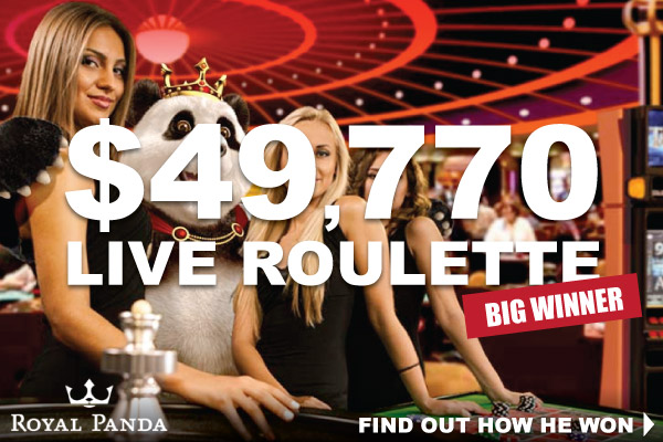 Live Roulette Table Big Winner at RoyalPanda Casino