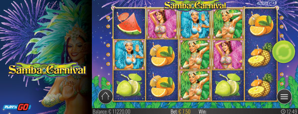 Play'n GO Samba Carnival Mobile Slot Screenshot