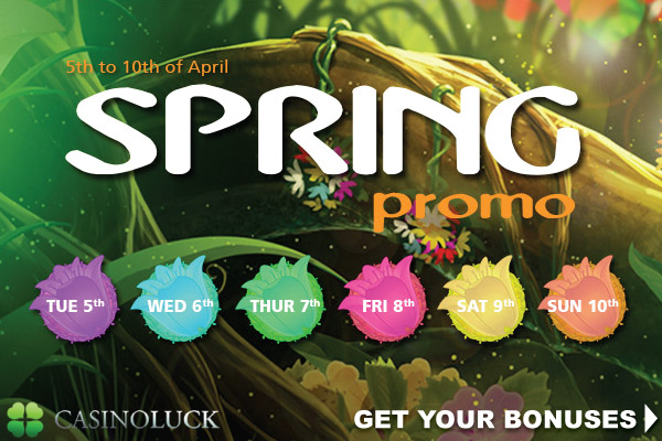 Get Your Daily Casino Bonuses In CasinoLuck's Spring Promo