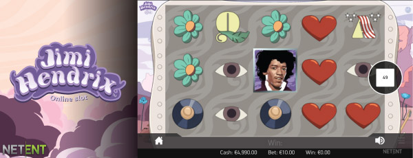 NetEnt Jimi Hendrix Mobile Slot Screenshot