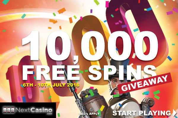 10,000 NetEnt Free Spins Giveaway At NextCasino Mobile Casino