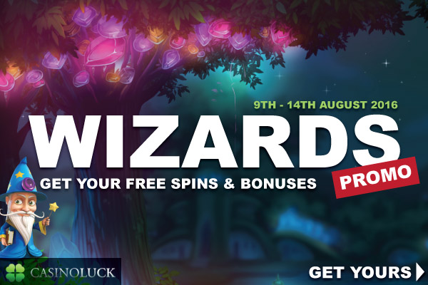 Casinoluck Casino Wizards Promotion With Free Spins & Reloads