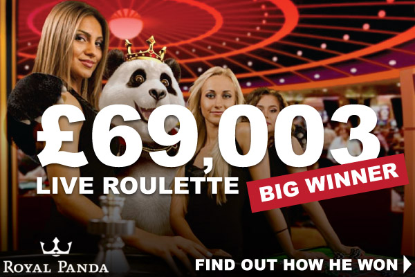 Royal Panda Casino Live Roulette Big WInner