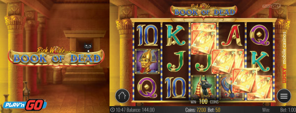 Play'n GO Book of Dead Mobile Slot Game