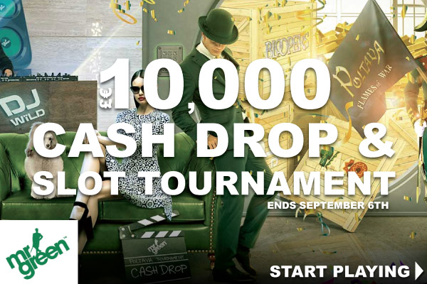 Start Playing In The Mr Green Cash Drop & Slot Tournament