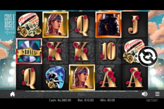NetEnt Guns N Roses Touch Mobile Slot Screenshot