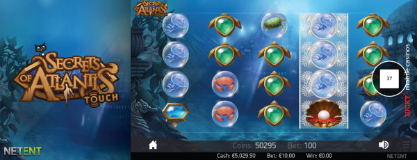 NetEnt Secrets of Atlantis Mobile Slot Screenshot