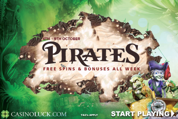 Get Your Pirates Inspired Casinoluck Free Spins & Bonuses