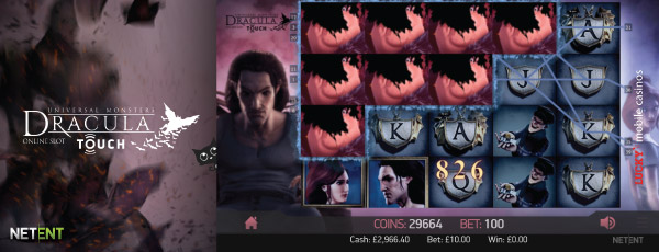 NetEntertainment Dracula Touch Slot Game Reels