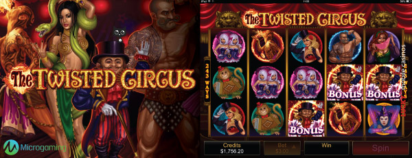 The Twisted Circus Mobile Slot Reels