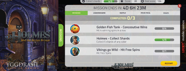 In Game Missions Standing Example In Holmes & The Stolen Stones