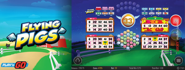 Play n GO Flying Pigs Casino Game Bingo