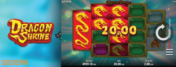 Quickspin Dragon Shrine Mobile Slot Game Win