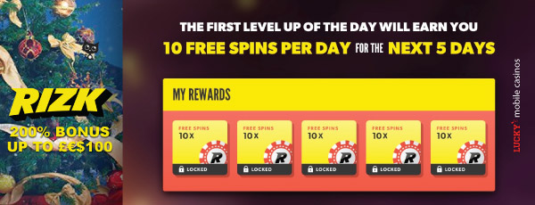 Rizk Online Casino Level Up Rewards