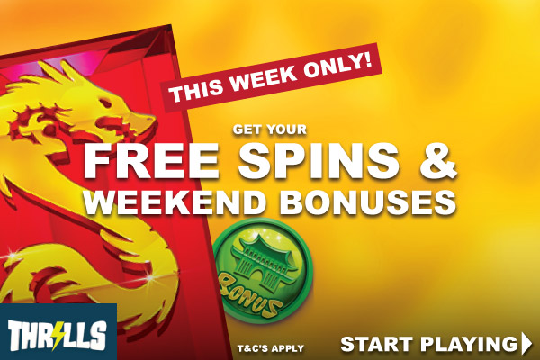 Get Your Thrills Casino Free Spins & Bonuses This Week