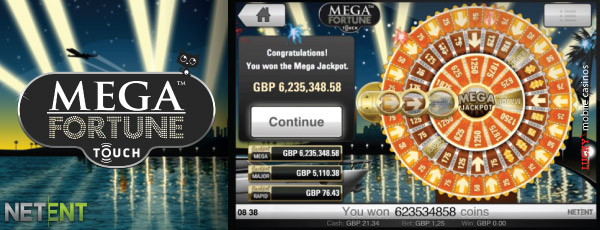 Mega Fortune Touch Slot Jackpot Winning Spin